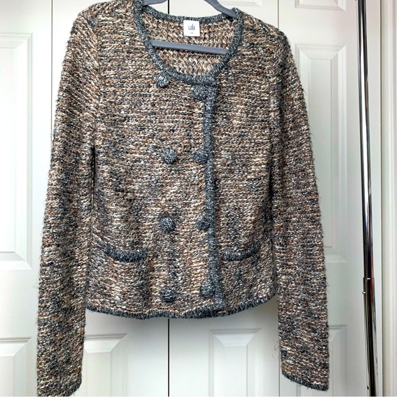 CAbi #3015 Ritz Sweater Tweed Cardigan - Picture 1 of 9